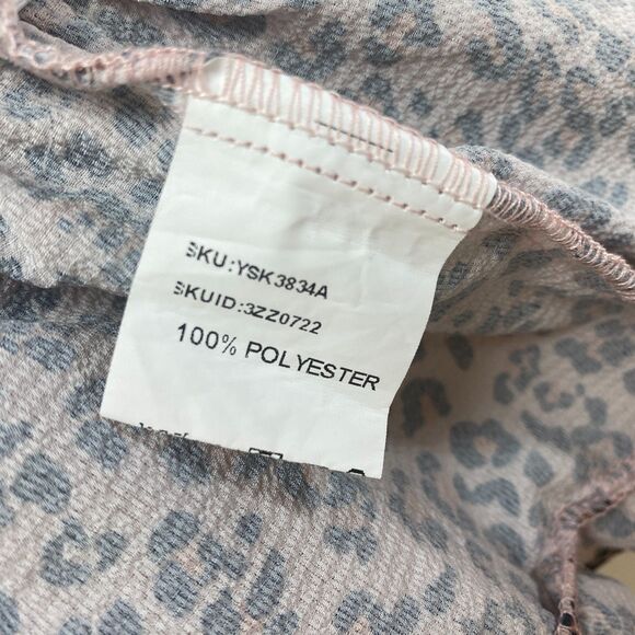 Chicme Animal Print Mini Dress Lg Whimsy Goth Fairy Gypsy Boho Festival Travel - Picture 12 of 12